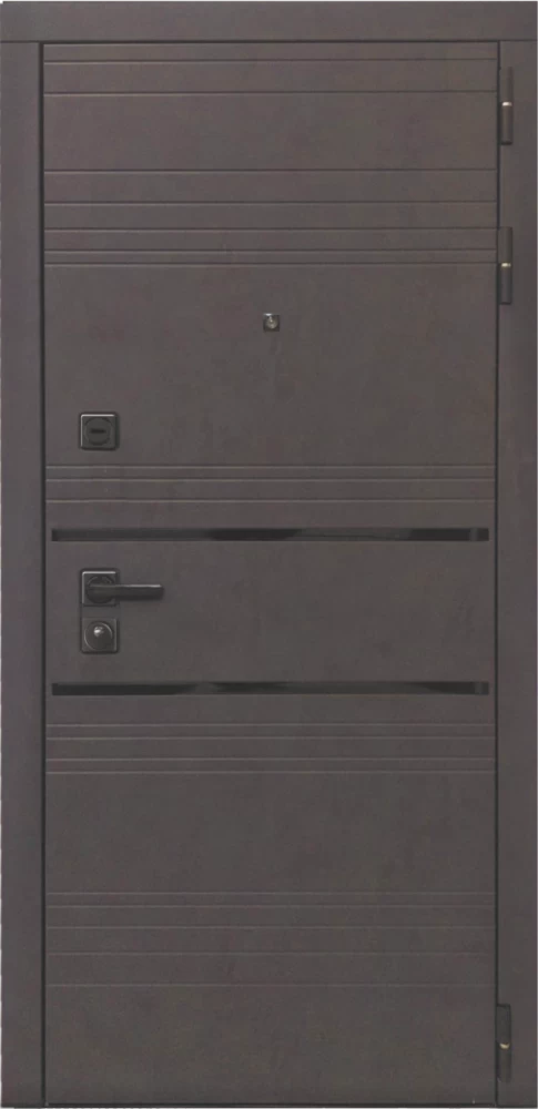 Входная дверь ДвериПРО L-43 СБ-1 (ст. белое, 16мм, капучино) DPRO195859 внешняя сторона