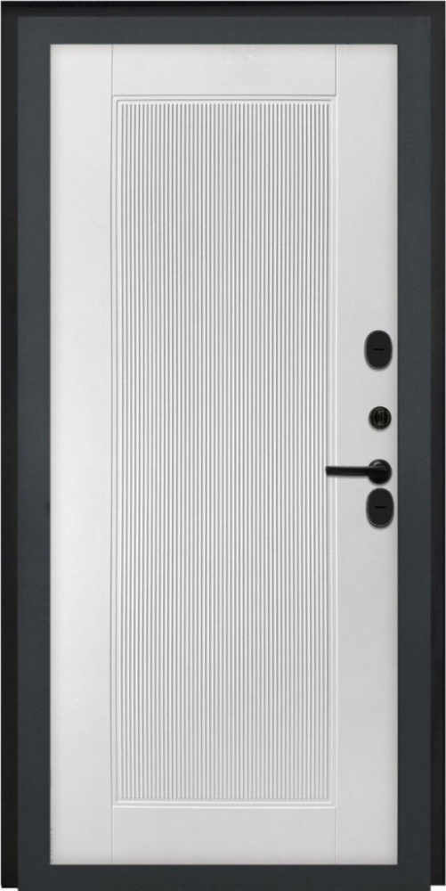 Входная дверь ДвериПРО L-Термо серебро ПВХ 10мм Астрод Velutto Bianco DPRO196746 внутренняя сторона