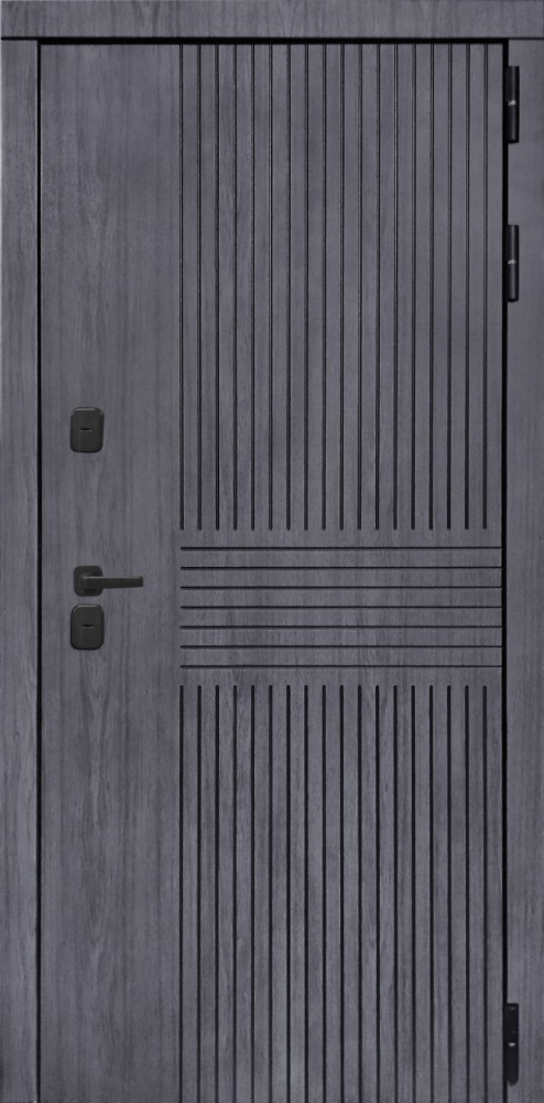 Входная дверь ДвериПРО Берген Фараон-2 (16мм, мореный дуб) DPRO196888 внешняя сторона