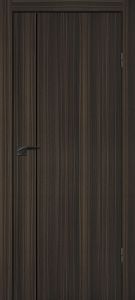Межкомнатная дверь P-21 AL черный молдинг Эвкалипт африканский
