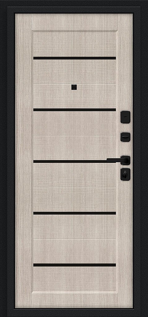 Входная дверь Борн/SBlack Букле черное/Cappuccino Melinga BR6183 внутренняя сторона