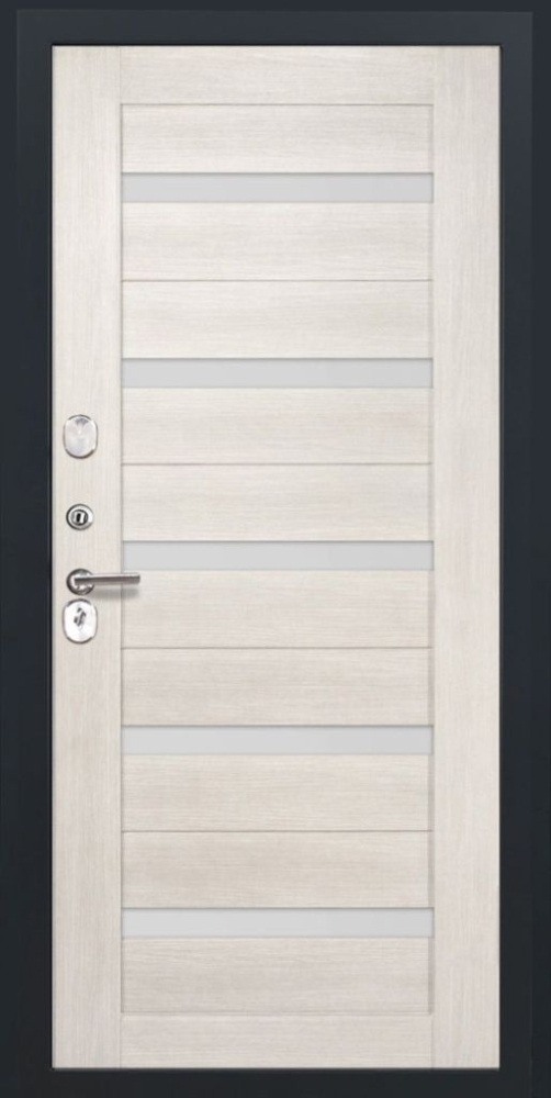 Входная дверь ДвериПРО L Термо СБ-1 (ст. белое, 16мм, беленый дуб) DPRO196861 внутренняя сторона
