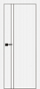 Межкомнатная дверь PX-20  черная кромка с 4-х ст. Белый матовый